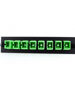 SC 8 Pack (APC Singlemode - Loaded) Black w/Green Adapters
