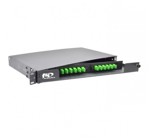 1RU Swing-Out Patch Panel, Holds 2 Adapter Plates - Black