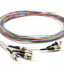 6 Adapters, ST 6 Fiber Pigtail, Multimode 3 Meters