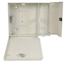 24 Port Splice and Patch Wall Mount Beige Enclosure Unloaded
