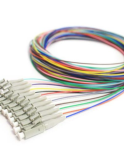 900um Pigtail, 12 Fiber, Multimode 62.5um OM1, LC/PC, Beige Boots, 3 Meters