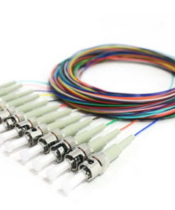 900um Pigtail, 12 Fiber, Multimode 62.5um OM1, ST/PC, Beige Boots, 3 Meters