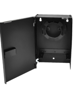 Wall Mount Patch Panel Mini Holds (2) Adapter Plates Unloaded Black
