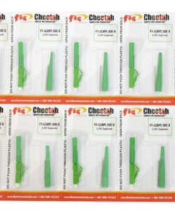 Cheetah Splice-On Connector LC APC Singlemode 900um Green 10 Pack